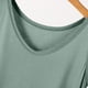 thumbnail image 4 of Camisola de encaje con falda corta de color liso para mujer, con cojín en el pecho, informal, de poliéster, para mujer, 4 of 6