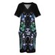 thumbnail image 3 of Vestido caído con bolsillos para mujer traje de manga larga ropa de verano, 3 of 6