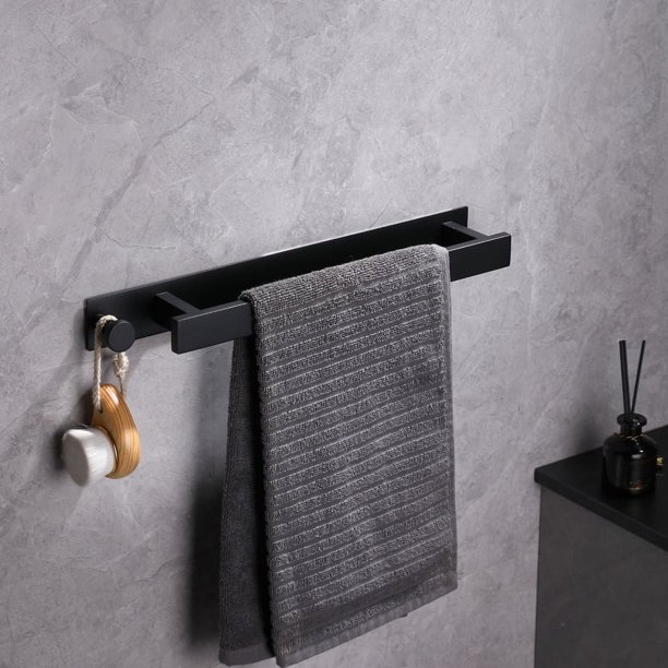 Toallero de baño de acero inoxidable sin perforaciones Toallero de baño Toallero de baño Gancho de barra simple cepillado Toallero de baño