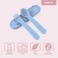 thumbnail image 3 of Bentgo Kids Plastic Utensil Set Lavender Galaxy (BGKDUTPL-GLX), 3 of 7