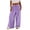 Purples-pants, variant on Women Wide Leg Loose Pants, Boho Baggy Elastic Waist Drawstring Jogger Pants, Faux Linen Cotton Palazzo Beach Vacation Trousers with Pockets
