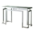 thumbnail image 1 of Bowery Hill Contemporary Glass Top Console Table in Chrome, 1 of 5