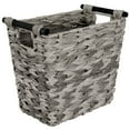 thumbnail image 5 of mDesign Woven Plastic Trash Can Wastebasket, Garbage Container Bin - Gray/Black, 5 of 5