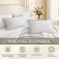 thumbnail image 5 of DHOLE King Comforter Set 7 Pieces – Seersucker Textured Waffle Weave Bed in a Bag, All-Season Lightweight Microfiber Bedding Sets with Sheets & Pillow Shams, Farmhouse Vintage Decor – White, 5 of 12