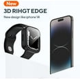 thumbnail image 2 of KOMI 2 Pack 2 in 1 Waterproof Case for Apple Watch Series 8 7 45mm, Straight Edge PC Front & Back Bumper with Tempered Glass Screen Protector 360 Protective Cover for iWatch (45mm), 2 of 5