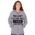 thumbnail image 4 of Cant Scare Me I Have A Crazy Brother Zip Up Hoodie Men's Women's Brisco Brands S, 4 of 6