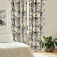 thumbnail image 2 of Ambesonne Vintage Floral Curtains, Magnolia Flower Plot, Pair of 28"x63", Earth Yellow and Paprika, 2 of 5