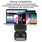 TWS bluetooth Earbuds, IPX5 Waterproof Sport Wireless Headphone with Charging Case