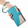 thumbnail image 4 of Funda cartera GANGXUN para iPhone XR , cuero PU con tarjetero, cremallera, correa de mano, soporte y protección 990°, 4 of 6