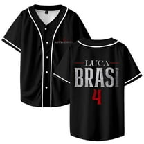 Kevin Gates Luca Brasi 4 Logo Baseball Jersey Shirt V-Neck Women Men Short Sleeve Streetwear Clothes