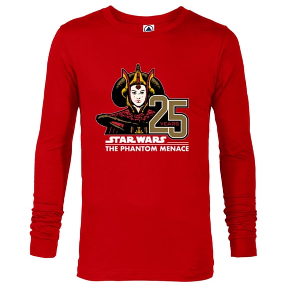 Star Wars The Phantom Menace 25th Anniversary Queen Amidala- Long Sleeve T-Shirt for Men - Customized-New Red