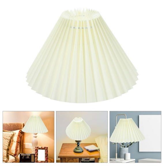 FELTECHELECTR Pleated Lamp Shades Iron Yellow 1Set 9.4X9.4X5.5in