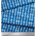thumbnail image 3 of Soimoi Blue polyester Crepe Fabric Artistic Geometric Fabric Prints By Yard 42 Inch Wide, 3 of 5