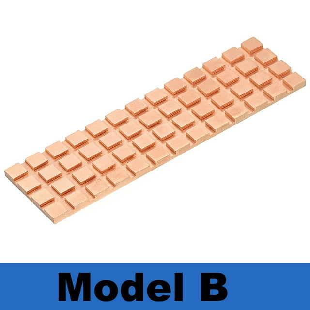 Copper Heat Sink for M.2 SSD 2280 PCI-E NVME NGFF M2 with Thermal Pad Computer Cooler PC Notebook Radiator Laptop Heatsink Model B 1.5mm