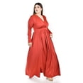 thumbnail image 2 of Maxi vestido con aberturas Roman Fashion /Tallas Extras, 206DX (Ladrillo) naranja oscuro 42, 2 of 6