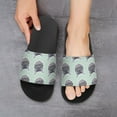 thumbnail image 6 of GZHJMY Stylish Slides for Women Men, Grey Cat Faces White Contour Soft Flexible Slip-on Sandals Slippers, 6 of 7