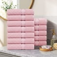 thumbnail image 3 of Ample Decor 100% Cotton Mint Green Hand Towels Set of 12 - Quick-Dry Popcorn Textured - Mulaayam Collection - 18 X 28 Inch, 3 of 5