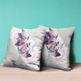thumbnail image 2 of Waterflower Indoor/Outdoor Pillow with Removable Cover in Pink White Blue26x26, 2 of 5