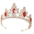 thumbnail image 5 of CIMAXIC Wedding Bride Crown Wedding Bridal Tiara Rhinestone Crown Rhinestone Tiara Party Headdress,6.69"X6.69"X2.56", 5 of 5