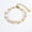 SL41230, variant on Bohemian Chic Daisy & Pearl Stainless Steel Bracelet for Women - Autumn/Winter Layered Floral Jewelry