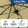 thumbnail image 6 of EastVita 9Ft Patio Umbrella - 8 Sturdy Ribs Outdoor Table Umbrella with Crank Lift & Push Button Tilt - Market Umbrella for Pool, Deck, Yard, Garden, 6 of 7