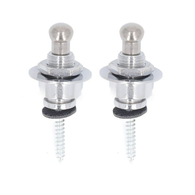 2Pcs Guitar Strap Button Set,Metal Guitar Quick Release Strap Retainer With Wrench For Electric Acoustic Guitar Bass