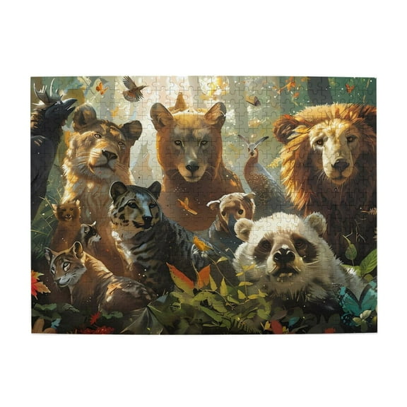 500-Piece Wooden Jigsaw Puzzle for Adults - Fauna Wildlife Wilderness , Fun & Relaxing Interlocking No-Dust Puzzle for Family, Home Decor & Holiday Gifts