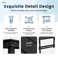 thumbnail image 5 of FUNDAZE HDPE Outdoor Bar Height Table, Oversized Rectangle Patio Table with Umbrella Hole & Footrest, Weather Resistant Tall Side Table for Garden, Poolside, Balcony, Black, 5 of 8