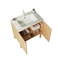 thumbnail image 6 of NIKO 30" Freestanding Bathroom Vanity in Natural Wood with White Ceramic Basin, 6 of 7