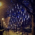 thumbnail image 3 of Guirnalda de luces LED de lluvia de meteoritos, 8 tubos de 30 cm, ideal para decoración navideña, jardín y fiestas, resistente al agua (blanco), 3 of 4