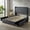 Full Size, variant on Demi Bonn Full Size Bed Frame with LED Lights and Charging Station, Platform Bed Frame with 4 Storage Drawers, Noise-Free/No Box Spring Needed, Gray
