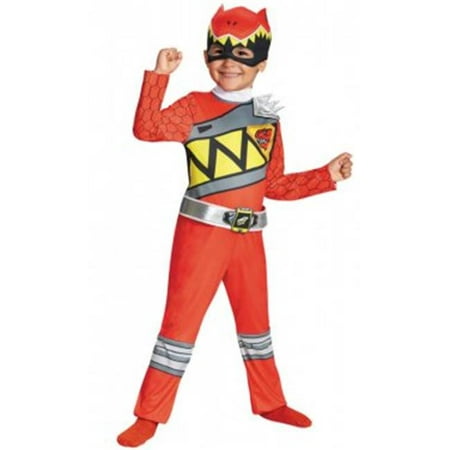 Boys Red Ranger Dino Charge Costume, Tan - Size 3T-4T