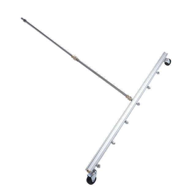 Stainless Steel Pressure Washer Cleaner Broom, 39.37 Inch Extension Rod, Ground Brush Design, Suitable for Household Cleaning, Commercial Use