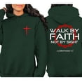 thumbnail image 3 of Jesus Walk by Faith Double Sided Hoodie – Inspirational Christian Graphic Hoodie, Faith-Based Streetwear, Unisex Religious Gift for Men & Women, 3 of 7