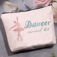 thumbnail image 5 of Dancer Makeup Bag Canvas Cosmetic Bag Multi Purpose Pen Case Zipper Toiletry Travel Bag Case Purse Pouches Portable Survival Kit Large Ballet 10 x 7 Inch, 5 of 6