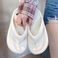 thumbnail image 4 of Roncen Flip Flops for Women Arch Support Flip Flops Cloud Comfy Lightweight Thicken Sole Pillow Wear-resistant Beach Shower Slippers, 4 of 9