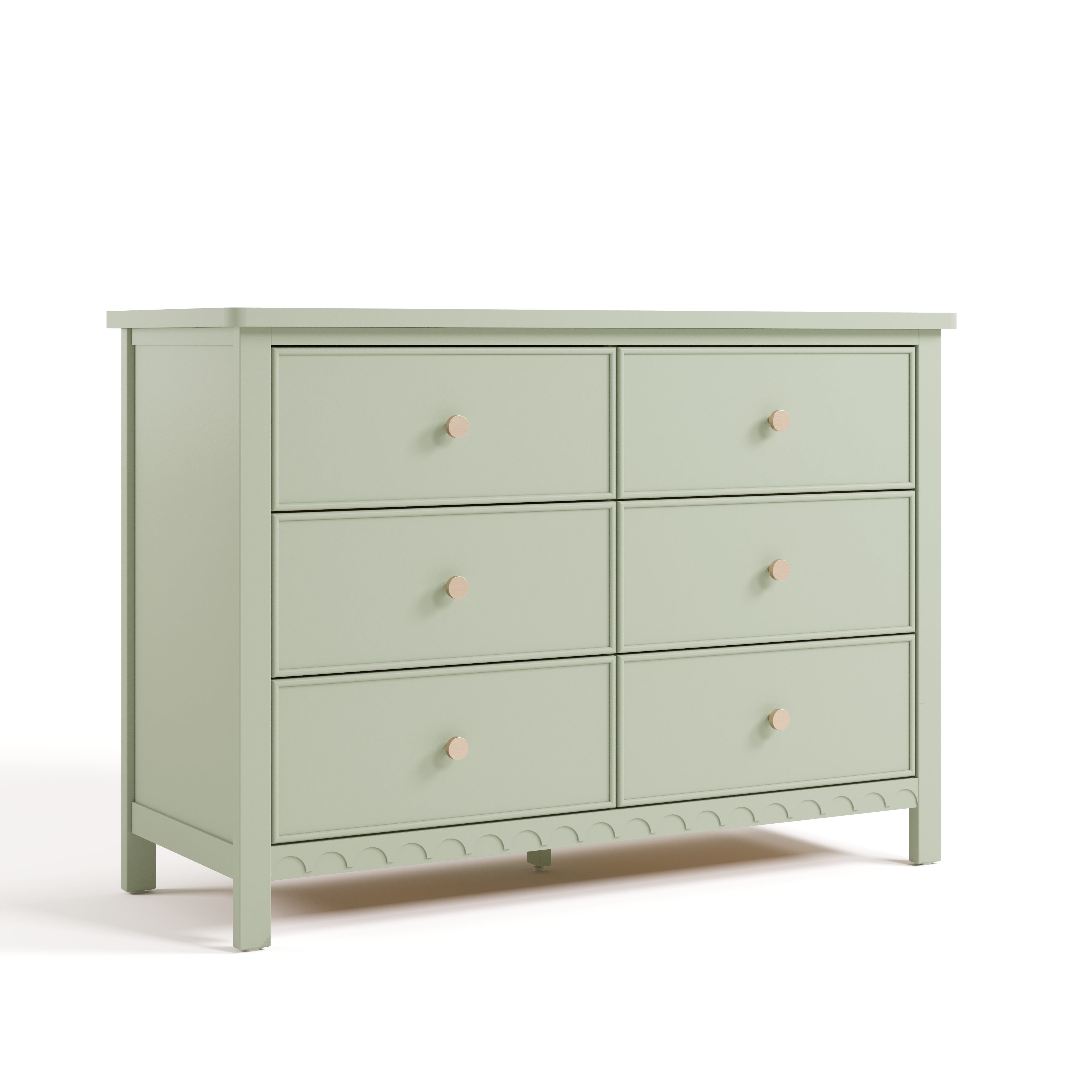 nursery sage green dresser babyGap Legacy 6 Drawer Dresser with Leather Pulls main image 0