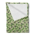 thumbnail image 2 of Vine Soft Flannel Fleece Throw Blanket, Viticulture Theme Swirly Grapevines Growing up the Wall Image, Cozy Plush for Indoor and Outdoor Use, 50" x 60", Dark Indigo Fern Green, by Ambesonne, 2 of 5