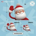 thumbnail image 2 of 9.5" Waving Santa Christmas Window Cling Decal. Waving Santa Claus Christmas Window Decorations. Reusable Non-Adhesive Holiday Christmas Glass, Window and Door Home Decor. Made in America., 2 of 7