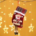 thumbnail image 5 of Medias navideñas, calcetines grandes personalizados hechos a mano, regalos de decoración para fiestas navideñas, adornos compatibles con el árbol de Navidad, 5 of 5