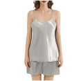 thumbnail image 2 of Amkhujs Pajamas for Women Set Satin Camisole Top and Shorts Nightwear Women Cami Pajama Set Summer, 2 of 4