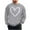 Gray, variant on Maean Mens Valentine's Day Sweatshirt Crewneck Heart Printed Long Sleeve Casual Pullover Sweatshirts