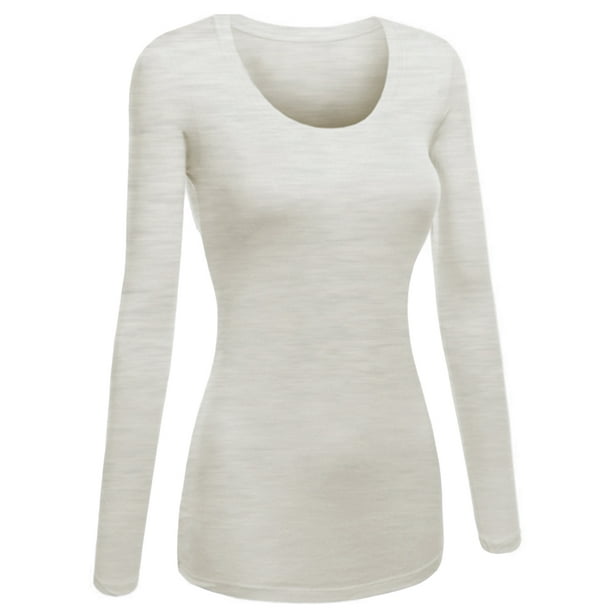 scoop neck long sleeve tshirt