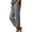 FZ52_Gray, variant on Women Hollow Out Capri Pants Loose Fit Drawstring Slacks Elastic Ankle Cuff Summer Beach Vacation Trousers with Pockets Navy 2XL