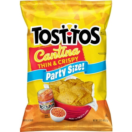 Tosos Cantina Thin And Crispy Tortilla Chips Party Size 15 Oz Bag