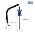 thumbnail image 2 of Uxcell 8mm x 80mm Weight Stack Pin with Pull Rope Magnetic Strength Training Equipment Accessories Blue 2 Pack, 2 of 5