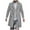 Gray, variant on Honeeladyy Mens Trench Coat Slim Fit Notched Collar Fall Winter Single Breasted Pea Coat Warm Soft Overcoat Black M