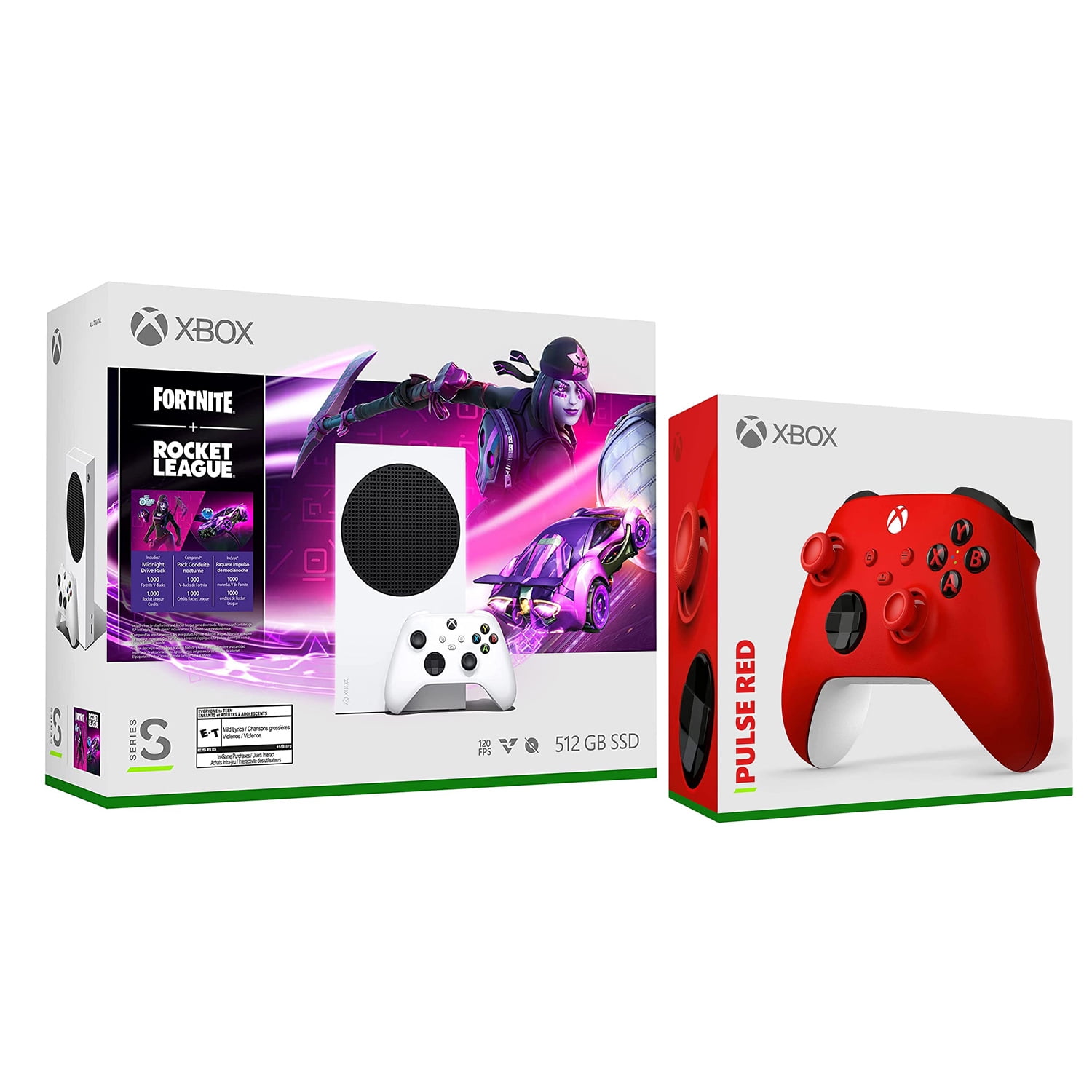 optioneel bolvormig Fabrikant Microsoft Xbox Series S Console Fortnite Rocket League with Extra  Controller Bundle - Pulse Red - Walmart.com
