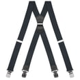 thumbnail image 2 of Buyless Fashion Heavy Duty Suspenders for Men - 48" Adjustable Straps 1 1/2" - X Back with Strong Clips - 5144-Gray, 2 of 8