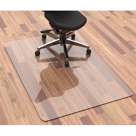 HOMEK 48” x 36” Clear Office Chair Mat Protector for Hard Floors, 1/8” Thick